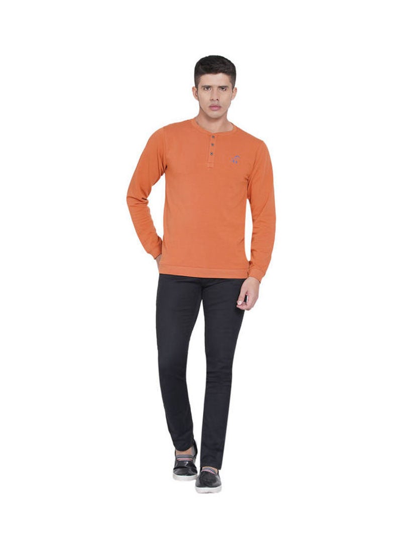 لورين سميث سويت شيرت بأكمام طويلة وأزرار للإغلاق تانجو - Image 5