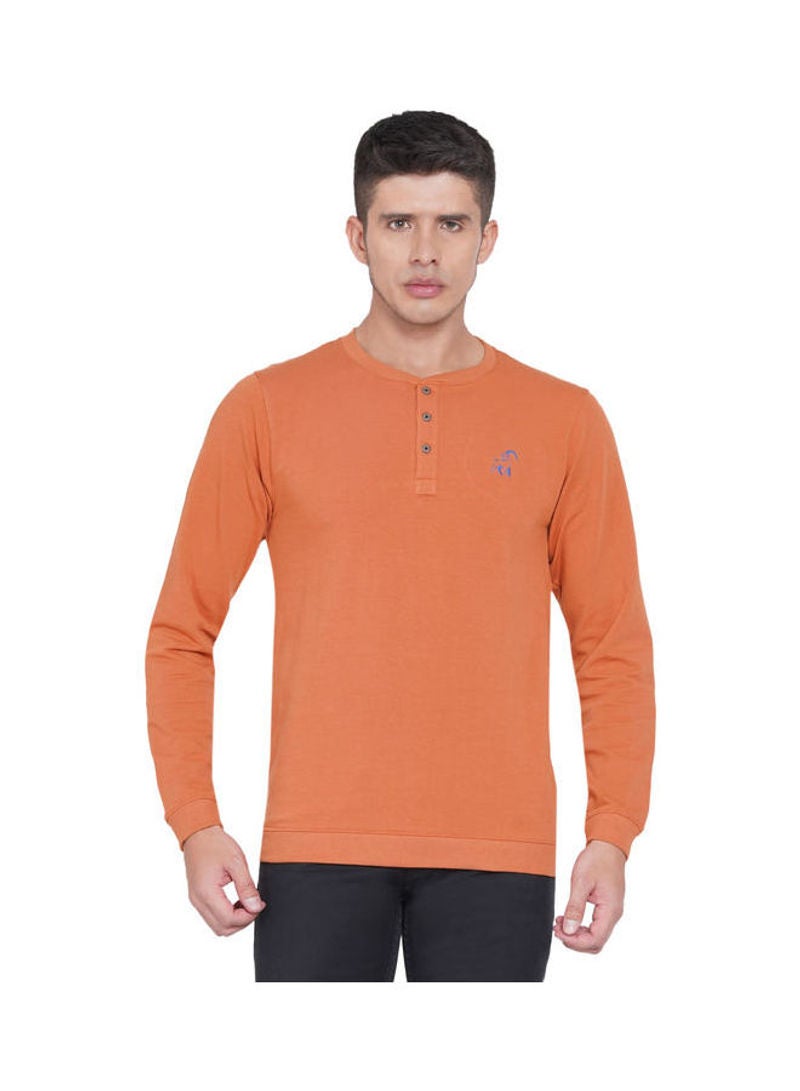 لورين سميث سويت شيرت بأكمام طويلة وأزرار للإغلاق تانجو - Image 1