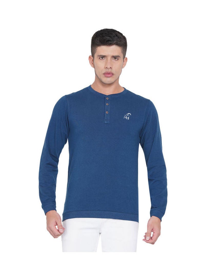 لورين سميث سويت شيرت بأكمام طويلة وأزرار للإغلاق دينيم - Image 1