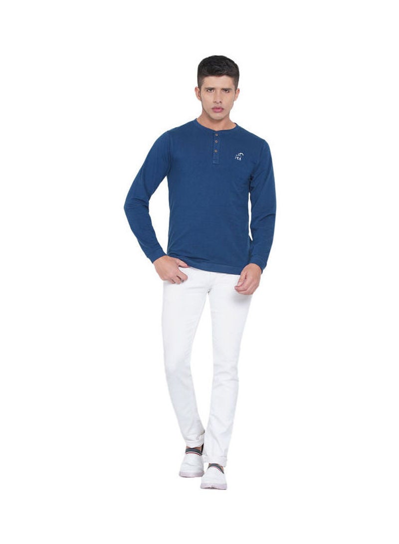 لورين سميث سويت شيرت بأكمام طويلة وأزرار للإغلاق دينيم - Image 5