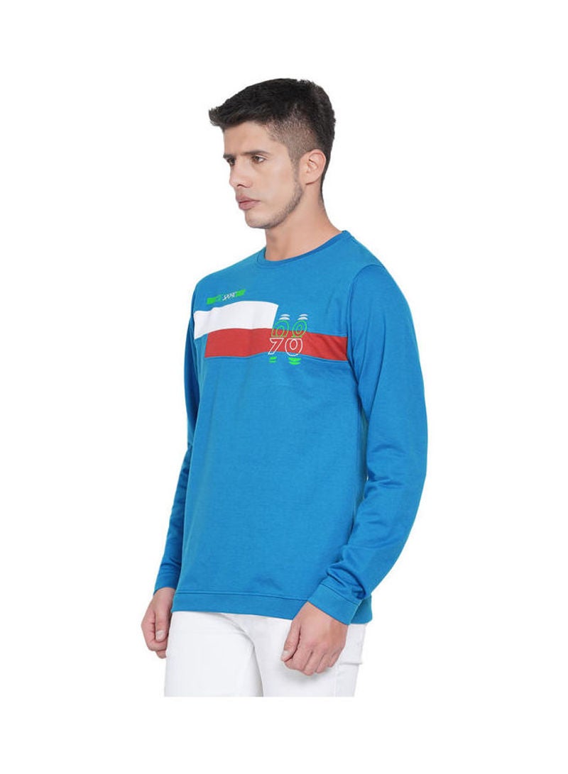 لورين سميث سويت شيرت كاجوال بفتحةِ رقبة مستديرة حبر/ أبيض/ مارون - Image 4