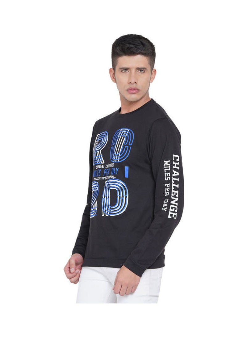 لورين سميث سويت شيرت كاجوال بفتحةِ رقبة مستديرة أسود - Image 4