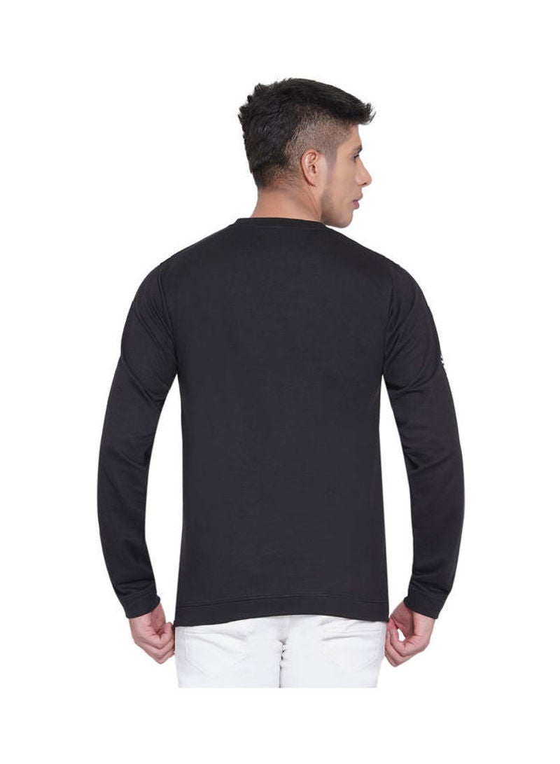 لورين سميث سويت شيرت كاجوال بفتحةِ رقبة مستديرة أسود - Image 2