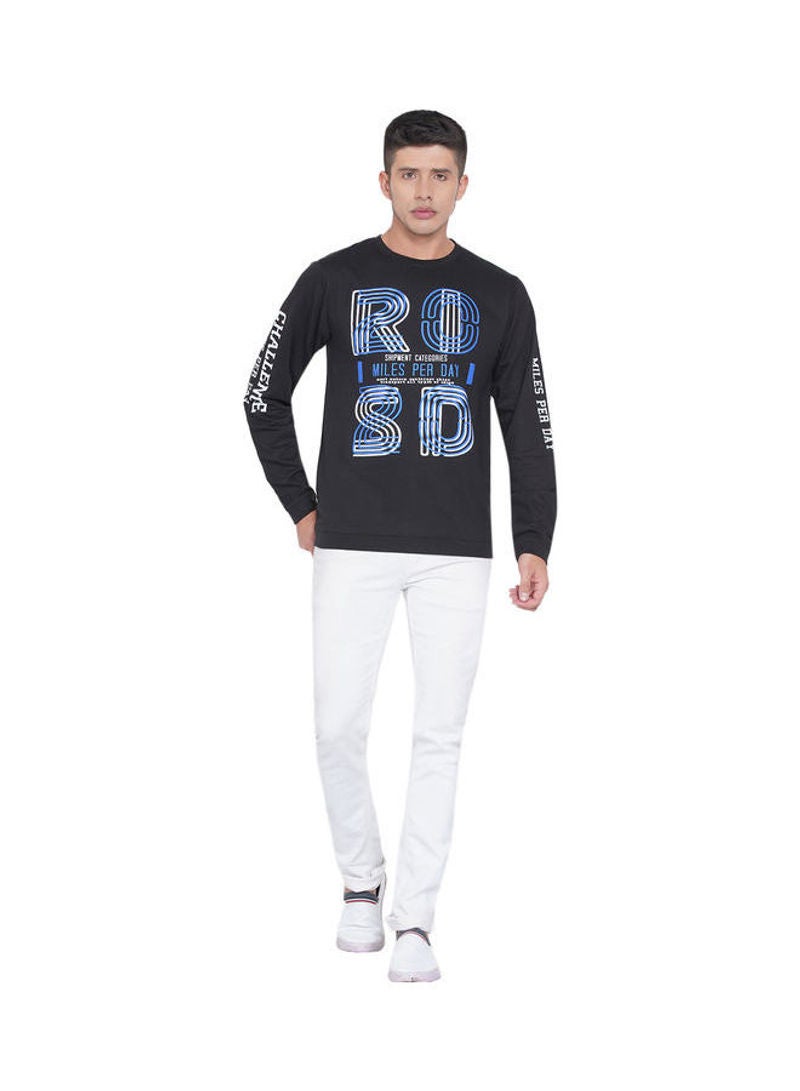 لورين سميث سويت شيرت كاجوال بفتحةِ رقبة مستديرة أسود - Image 5