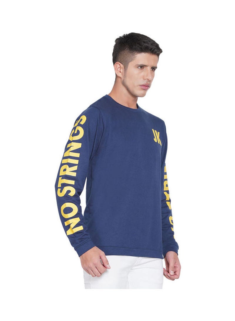 لورين سميث سويت شيرت كاجوال بفتحةِ رقبة مستديرة كحلي - Image 3