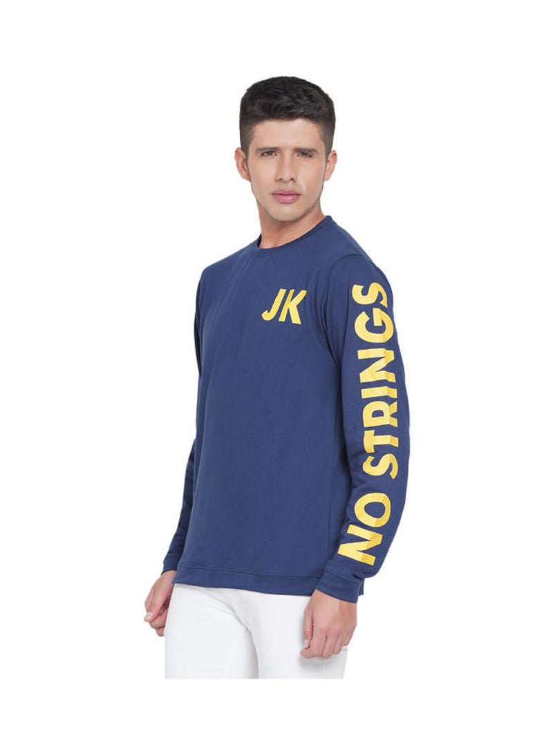 لورين سميث سويت شيرت كاجوال بفتحةِ رقبة مستديرة كحلي - Image 4