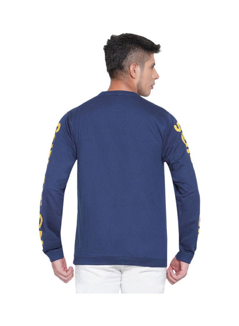 لورين سميث سويت شيرت كاجوال بفتحةِ رقبة مستديرة كحلي - Image 2