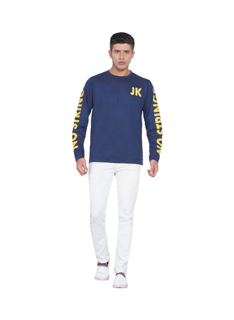 لورين سميث سويت شيرت كاجوال بفتحةِ رقبة مستديرة كحلي - Image 5