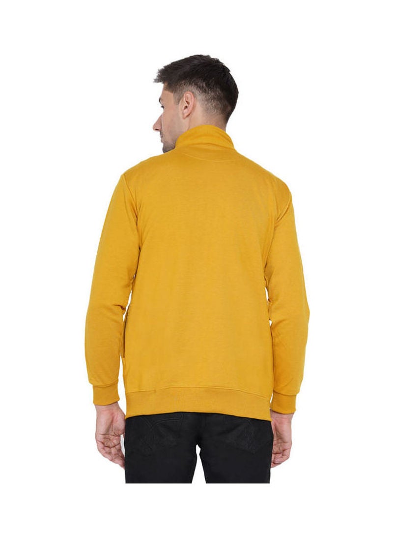 ASHTON BROWN Authentic Full Zip Collar Jacket Yellow/White/Blue  - Image 2