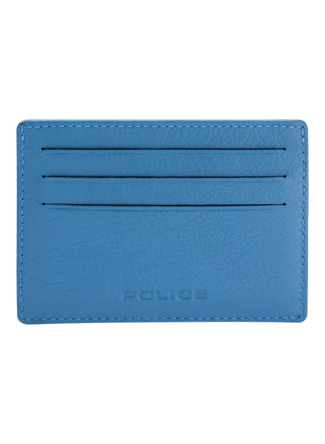 POLICE Police Hallmark Leather Cardholders for Men - PELGW2000608, Blue