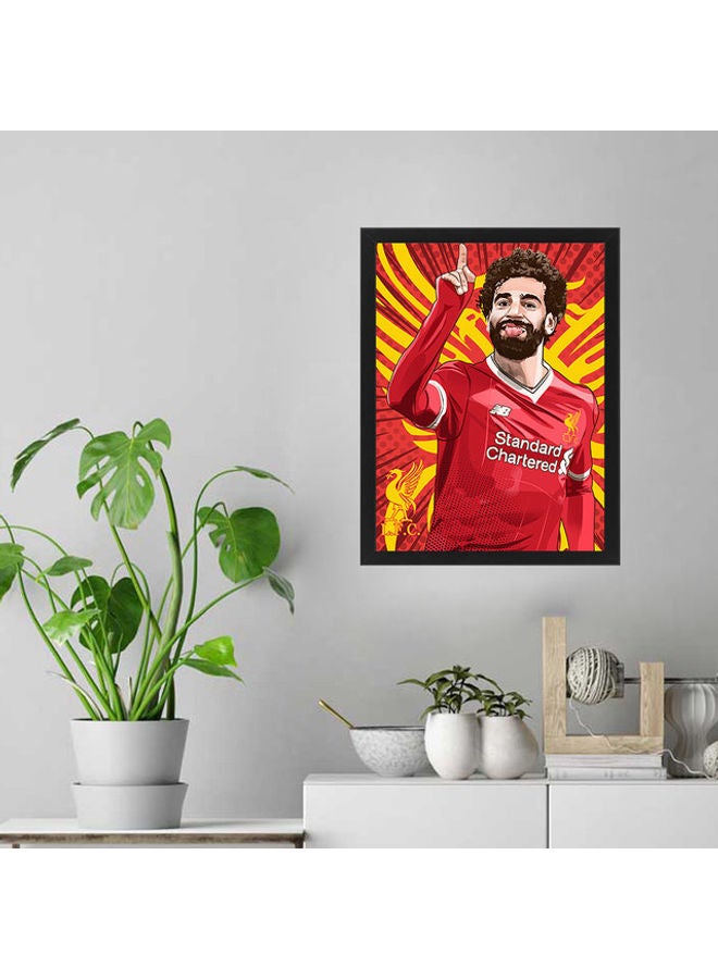 MEC Mo Salah Abstract Art Frame Poster Black 30 X 40cm  - Image 2