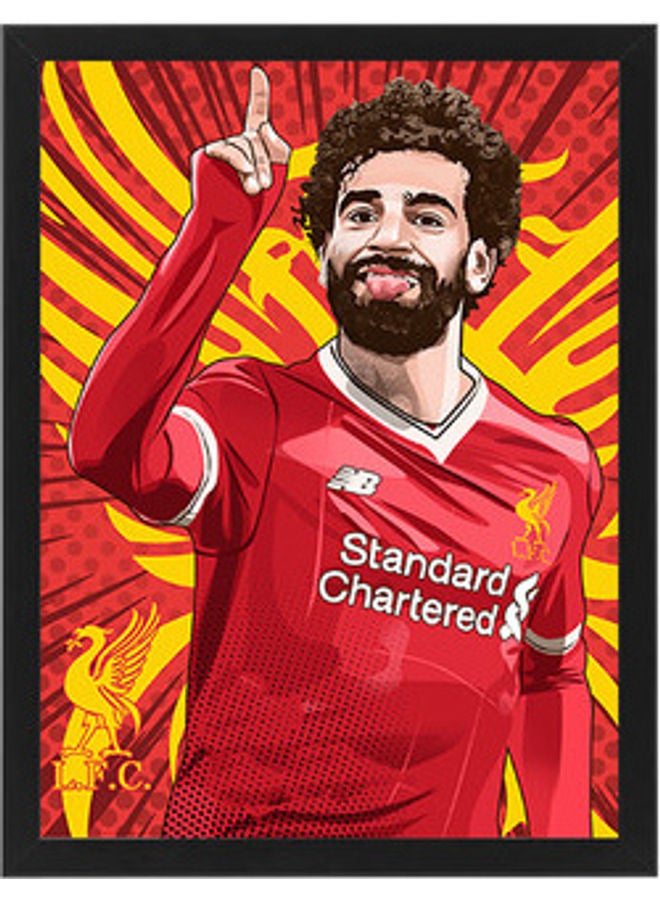 MEC Mo Salah Abstract Art Frame Poster Black 30 X 40cm  - Image 1