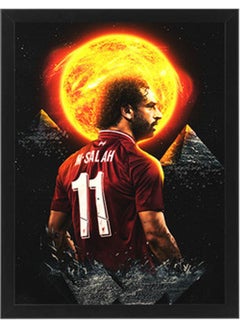 Mo Salah Abstract Art Poster Frame Black 30 X 40cm