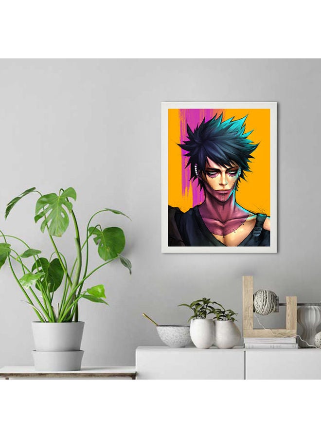 إم إي سي إطار جداري مطبوع عليه صورة تجريدية من تشكيلة غافن تشنغ أبيض - Image 2