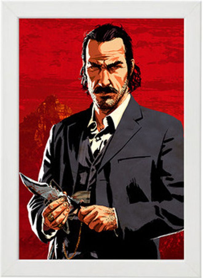 إم إي سي إطار جداري مطبوع عليه عبارة" 2" من داتش فان دير ليندي أبيض 21 x 30سم - Image 1