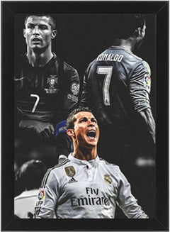 Cristiano Ronaldo Wall Art Poster Frame Black 21 x 30cm