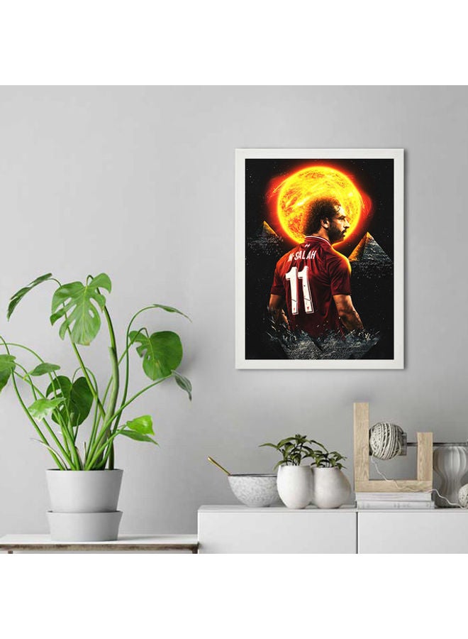 MEC Mo Salah Abstract Art Poster Frame White 30 X 40cm  - Image 2