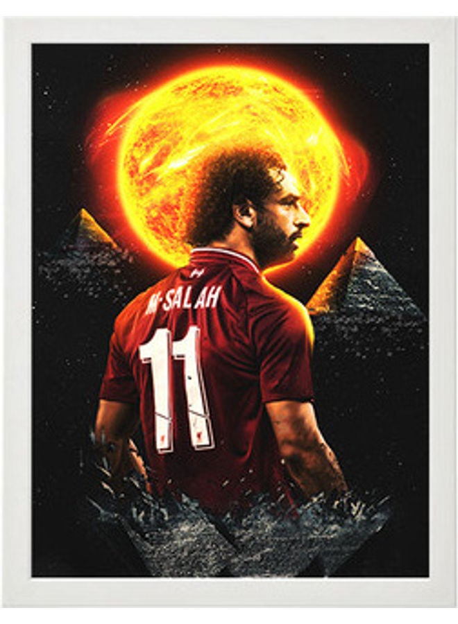 MEC Mo Salah Abstract Art Poster Frame White 30 X 40cm  - Image 1
