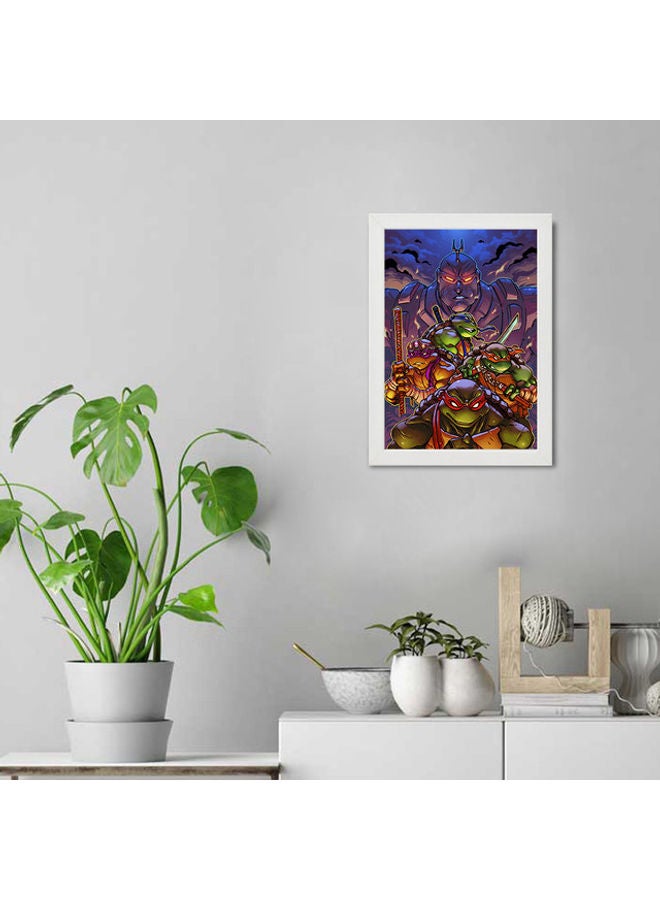 MEC Ninja Turtles Abstract Wall Art Poster Frame White 21 X 30cm  - Image 2