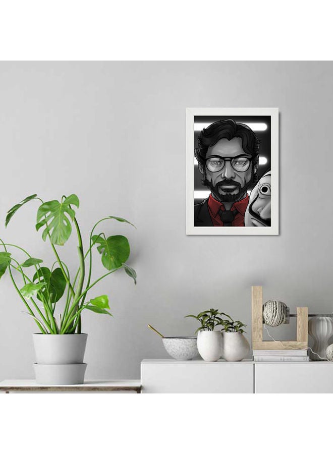 إم إي سي لوحة فنية لديكور الحائط تمثل لوحة فنية على شكل لوحة البروفيسور لا كاسا دو بابل أبيض 21 X 30سم - Image 2