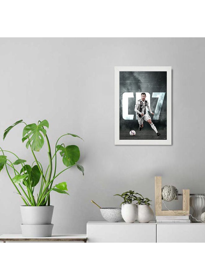 MEC Cristiano Ronaldo Wall Art Poster Frame White 21 x 30cm - Image 2