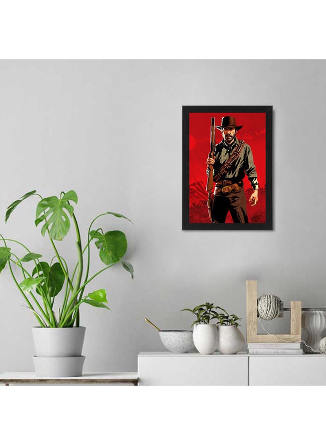 إم إي سي إطار ملصق جداري مطبوع عليه عبارة" من آرثر ريد ديد أسود 21 x 30سم - Image 2