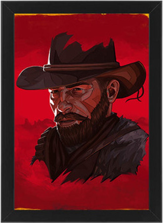 إم إي سي إطار ملصق جداري مطبوع عليه عبارة" من آرثر ريد ديد أسود 21X30سم - Image 1