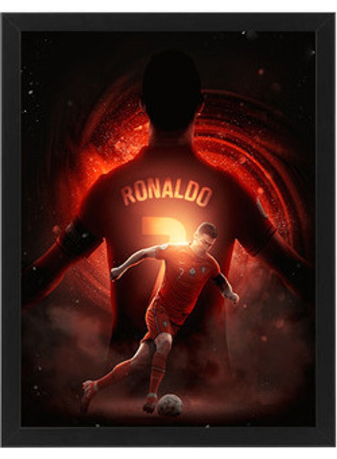 MEC Cristiano Ronaldo Wall Art Poster Frame Black 30X40cm - Image 1