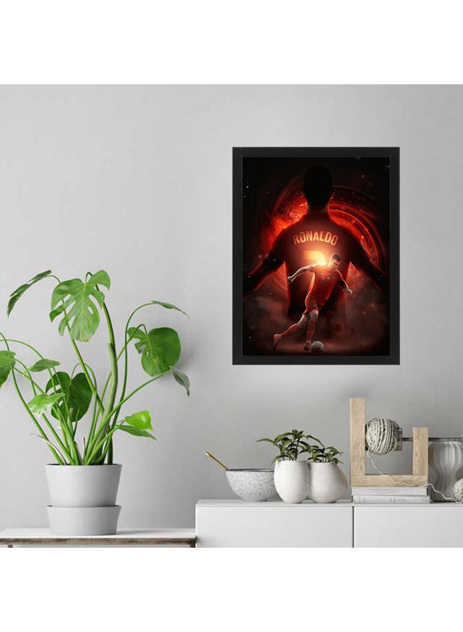 MEC Cristiano Ronaldo Wall Art Poster Frame Black 30X40cm - Image 2