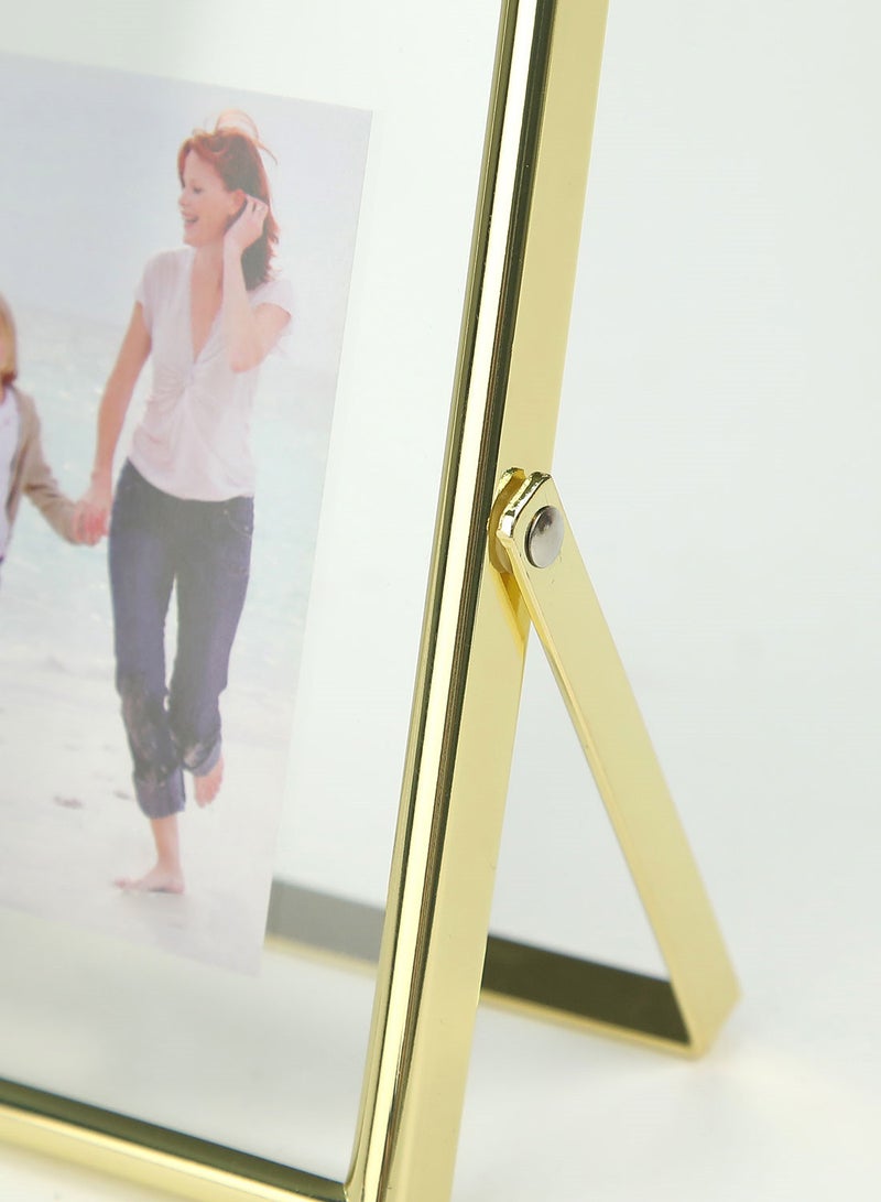 Switch - Tabletop Photo Frames With Outer Frame Gold outer frame size: L15.6xH20.7xT1cm for photo size: 6x8inch - Image 1