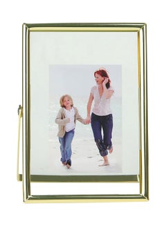 إطار صور يوضع أعلى الطاولة مزود بإطار خارجي ذهبي outer frame size: L20.8xH25.8xT1cm for photo size: 8x10بوصة