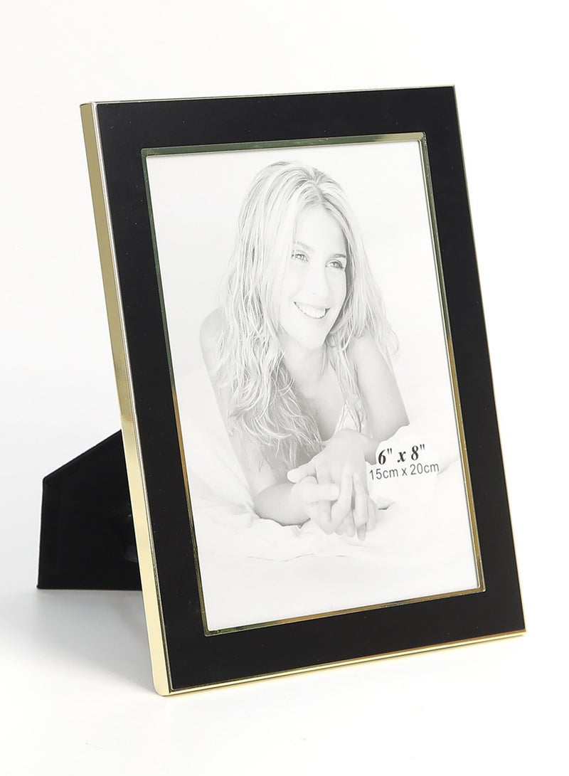 ebb & flow - Tabletop Photo Frames With Outer Frame Black/Gold outer frame size: L15.6xH20.8xT1.2cm for photo size: 5x7inch - Image 1