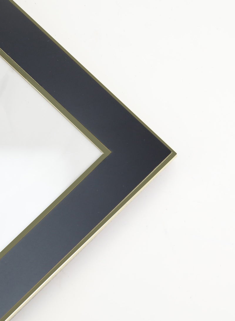 ebb & flow - Tabletop Photo Frames With Outer Frame Black/Gold outer frame size: L15.6xH20.8xT1.2cm for photo size: 5x7inch - Image 1