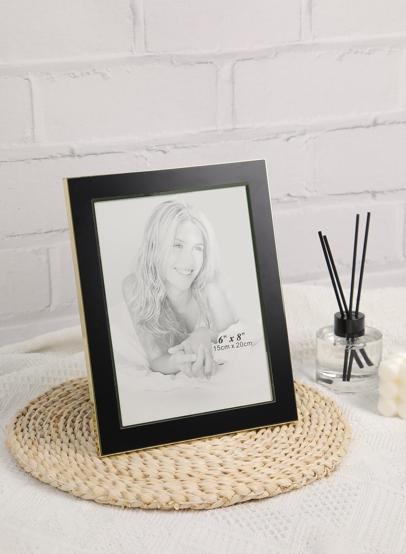 ebb & flow - Tabletop Photo Frames With Outer Frame Black/Gold outer frame size: L15.6xH20.8xT1.2cm for photo size: 5x7inch - Image 1