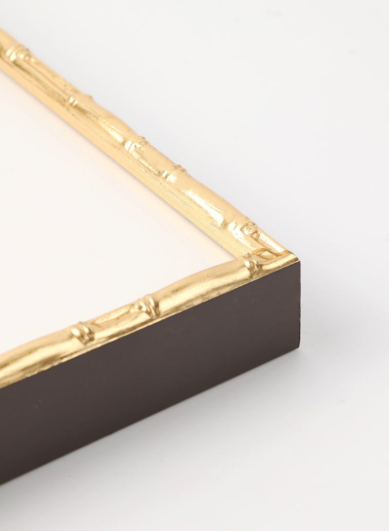 ebb & flow - Wall Frames with Outer Frame (L25 x H30 cm) With Mat, or 23x28 cm Remove The Mat Gold outer frame size: L25xH30xT3.4cm for photo size: 5x7inch - Image 1