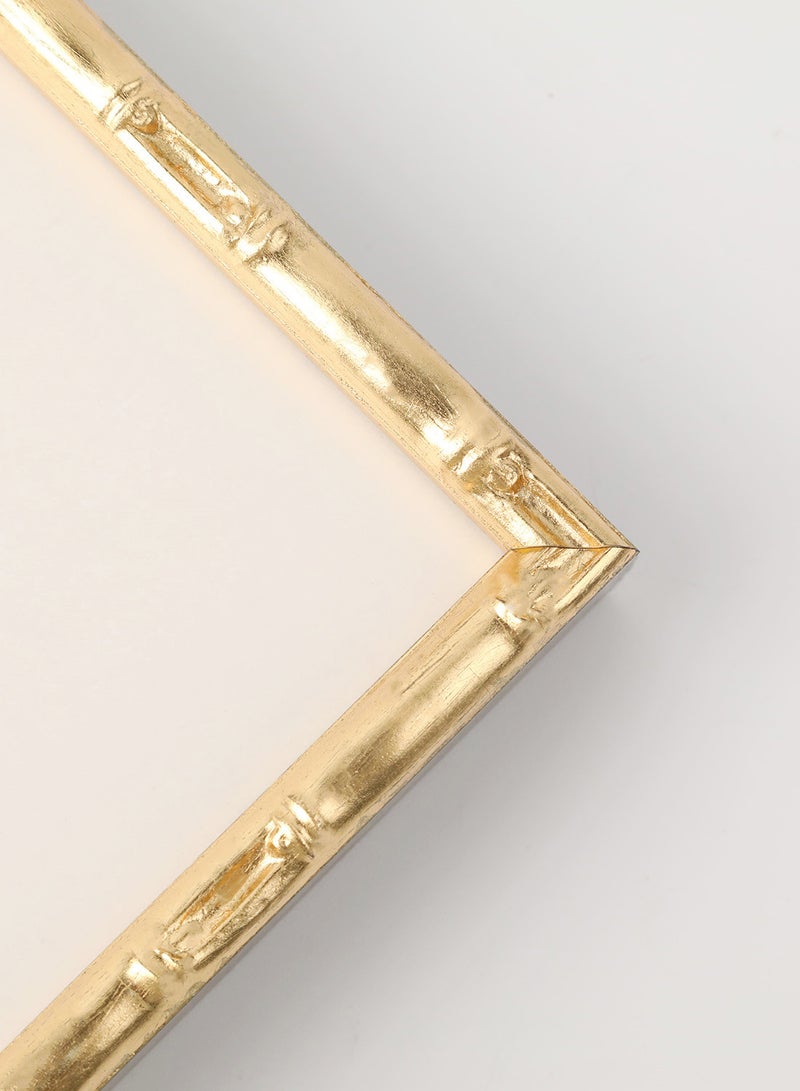 ebb & flow - Wall Frames with Outer Frame (L25 x H30 cm) With Mat, or 23x28 cm Remove The Mat Gold outer frame size: L25xH30xT3.4cm for photo size: 5x7inch - Image 1