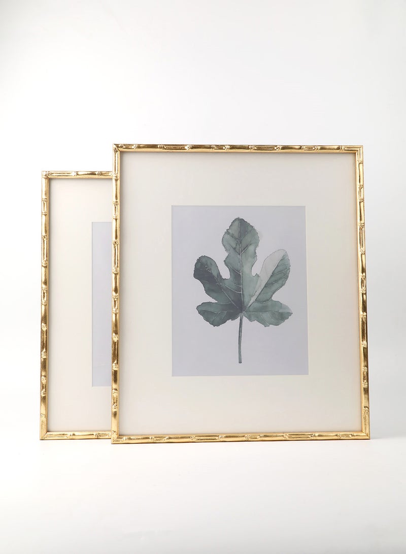 ebb & flow - Wall Frames with Outer Frame (L25 x H30 cm) With Mat, or 23x28 cm Remove The Mat Gold outer frame size: L25xH30xT3.4cm for photo size: 5x7inch - Image 1