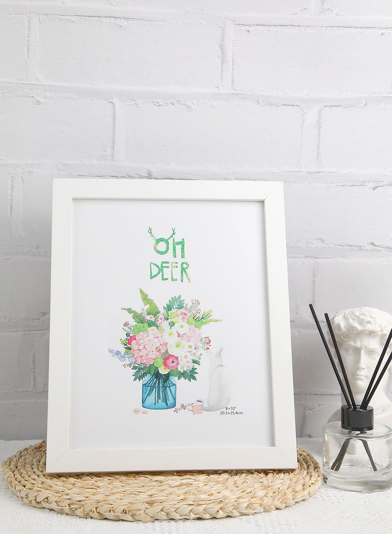 سويتش - إطارات صور توضع فوق سطح الطاولة مزودة بإطار خارجي أبيض outer frame size: L29xH40cm xT1.5cm for photo size: 10x15بوصة - Image 1
