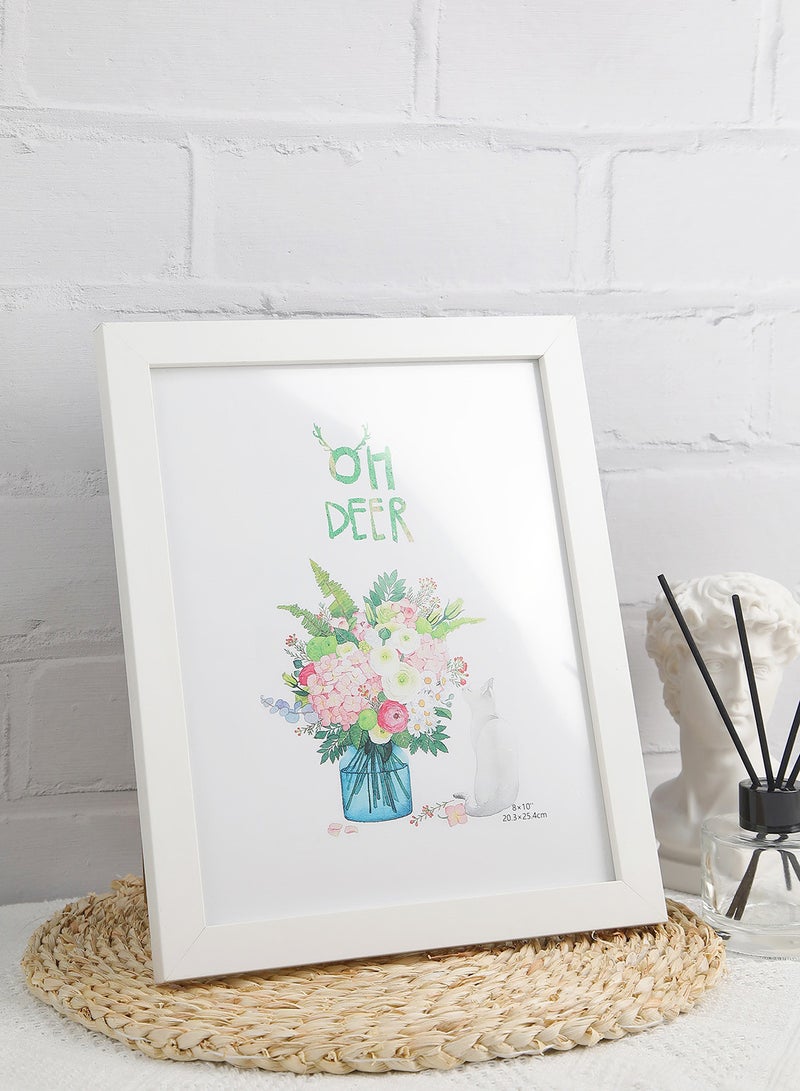 سويتش - إطارات صور توضع فوق سطح الطاولة مزودة بإطار خارجي أبيض outer frame size: L29xH40cm xT1.5cm for photo size: 10x15بوصة - Image 1