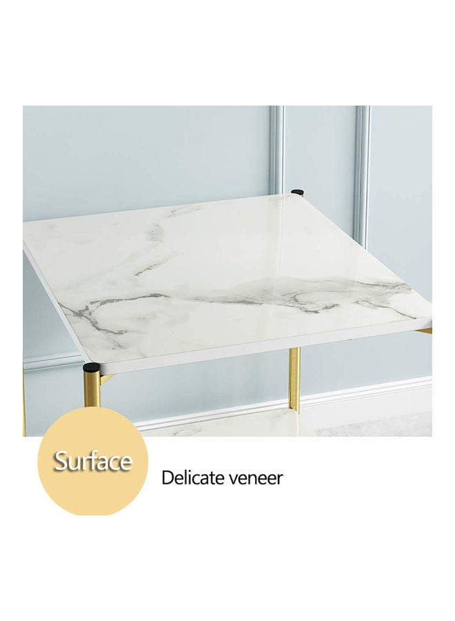 Generic - Modern Sofa Side Coffee Table Black/Gold 40x40x43cm - Image 1