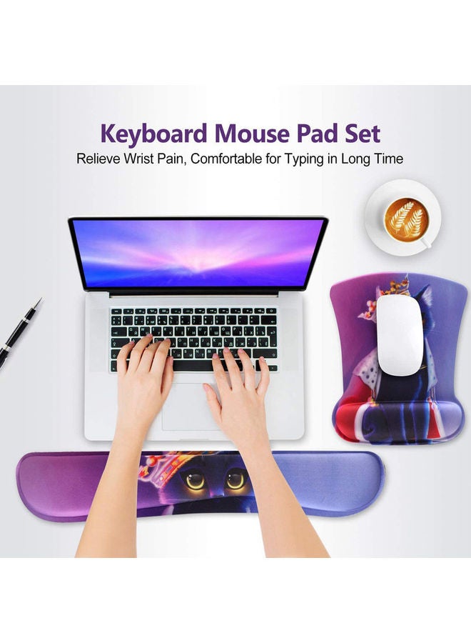 YONK Keyboard Wrist Rest and Mouse Pad for Computer Black/Blue/Purple - Image 2