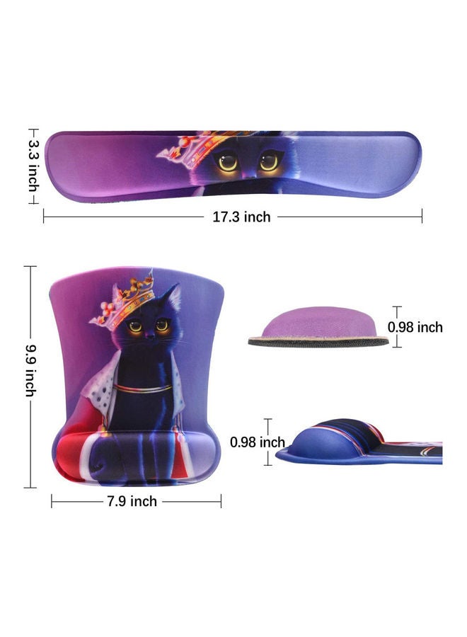 YONK Keyboard Wrist Rest and Mouse Pad for Computer Black/Blue/Purple - Image 3