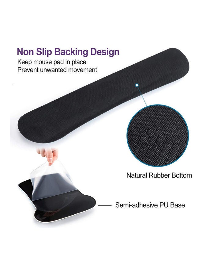 YONK Keyboard Wrist Rest and Mouse Pad for Computer Black/Blue/Purple - Image 4