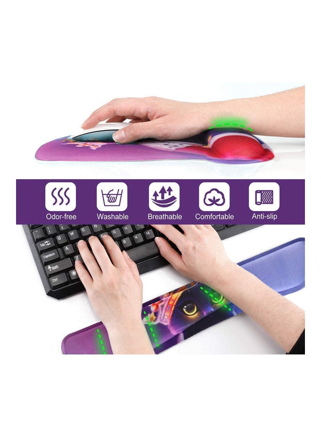 YONK Keyboard Wrist Rest and Mouse Pad for Computer Black/Blue/Purple - Image 5