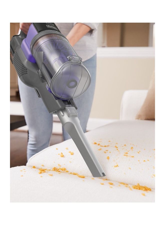 بلاك اند ديكر مكنسة كهربائية لاسلكية من سلسلة باور للحيوانات الأليفة 40 W BHFEV182CP-GB الأرجواني / الرمادي - Image 2