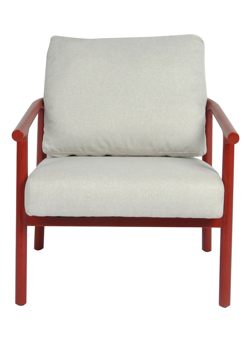 Switch - Armchair with Wood Legs - Living Room Dinning Room Chair - Grey 74*73*63cm - Image 1