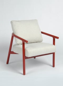 Armchair with Wood Legs - Living Room Dinning Room Chair - Grey 74*73*63cm