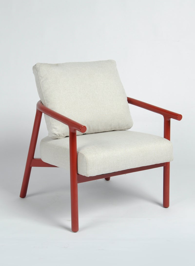 Switch - Armchair with Wood Legs - Living Room Dinning Room Chair - Grey 74*73*63cm - Image 1