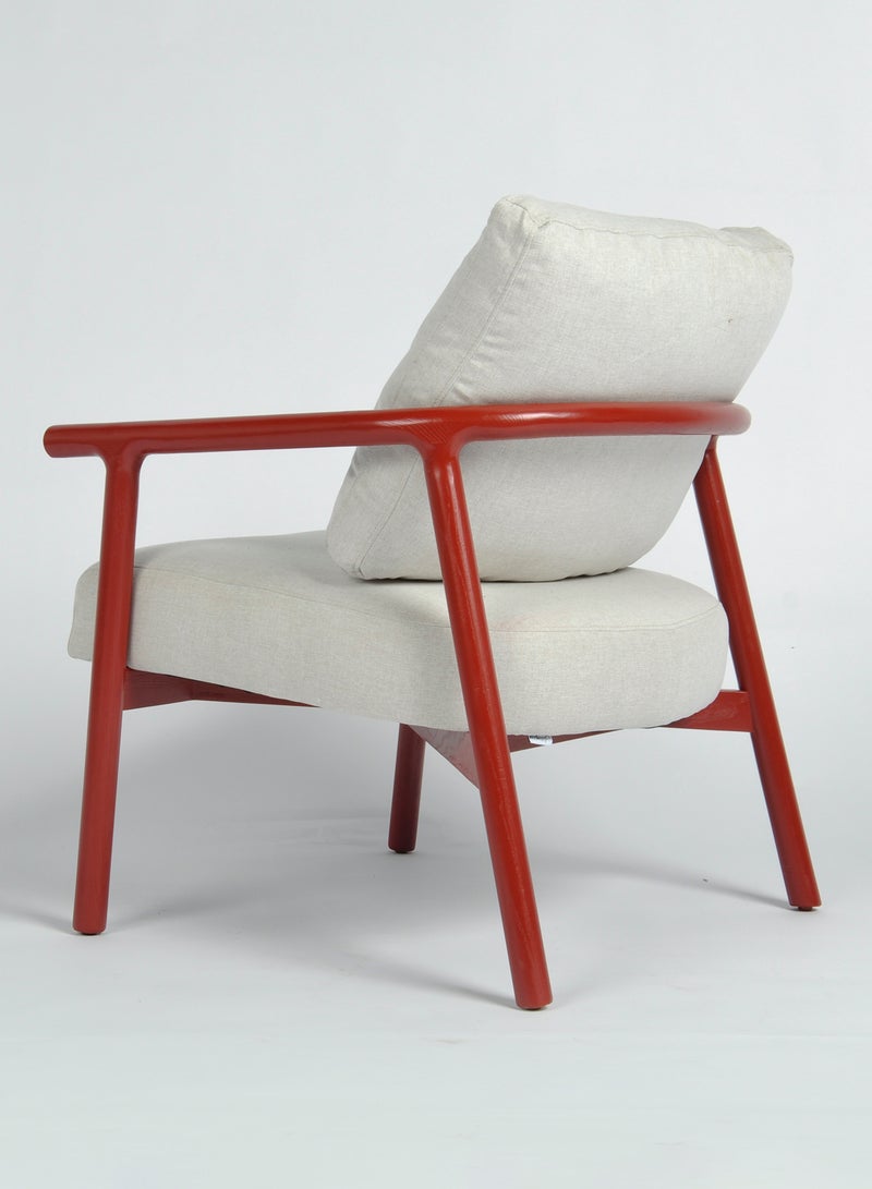 Switch - Armchair with Wood Legs - Living Room Dinning Room Chair - Grey 74*73*63cm - Image 1