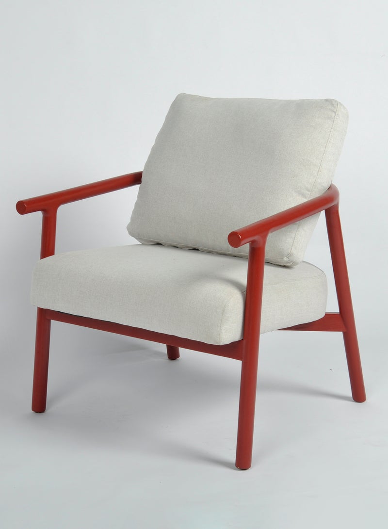 Switch - Armchair with Wood Legs - Living Room Dinning Room Chair - Grey 74*73*63cm - Image 1